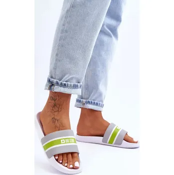 Dámské žabky Lehké Pěnové Pantofle Big Star Bílá-Šedá Velikost: 37