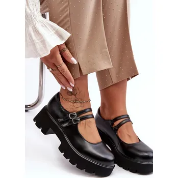 Dámské polobotky Dámské boty na nízkém podpatku černá Saviwa 37