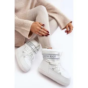 Dívčí sněhule Dámské bílé boty do sněhu se zavazováním Soia 35/36