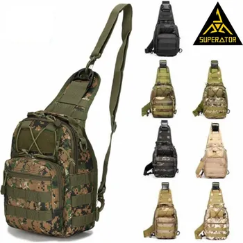 Ledvinka SUPERATOR Taktická hrudní brašna / taška přes rameno 5 l – voděodolný nylon, MOLLE & Velcro, EDC na mobil/peněženku/klíče Barva: Digitál 2 | skladem v ČR | rychlé odeslání | MOLLE & Velcro | EDC 5 l |