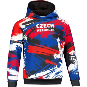 Chlapecká mikina Dětská funkční mikina premium ALTISPORT VOJ/ALK036MI01 ČERNÁ/ČERVENÁ/MODRÁ 134