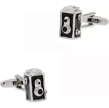 Manžetový knoflíček Manžetové knoflíčky pro fotografa, dvouoká zrcadlovka (pár manžetových knoflíků ve tvaru flexarety či jiného douočka)