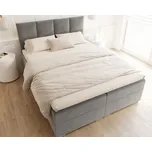 FDM Manželská postel PORTLAND Boxspring | šedá 180 x 200 cm