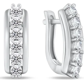 Náušnice Brilio Silver Úžasné stříbrné náušnice s čirými zirkony EA543W + 2 měsíce na vrácení zboží