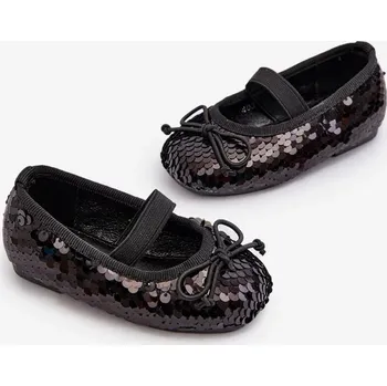 Dětské balerínky zdobené flitry, Black Weries 19