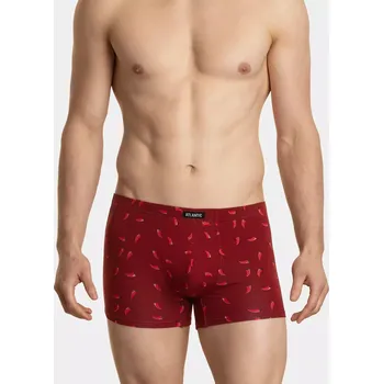 Boxerky Pánské boxerky ATLANTIC 2Pack - vínové/černé Velikost: M