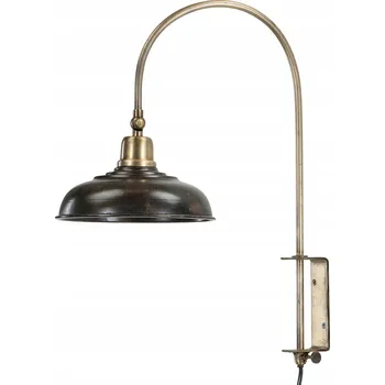 Nástěnné svítidlo Nástěnná lampa NOA zlatá, černé stínidlo