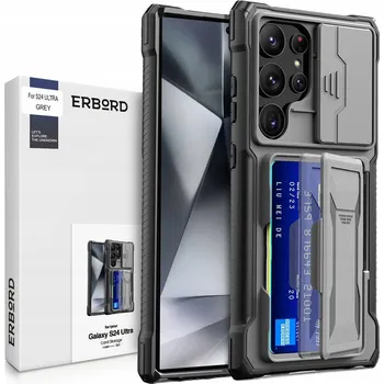 Pouzdro na mobilní telefon Zadní Kryt Erbord pro Samsung Galaxy S24 Ultra stříbrný