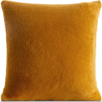 Povlak na dekorativní polštářek Kožešinové dekorační povlak na polštář NINA v medovozlaté barvě 45 x 45 cm