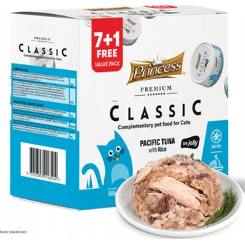 Krmivo pro kočku Princess Classic 70g Tuňák 100% Maso mokré krmivo pro kočky bez obilovin 7+1