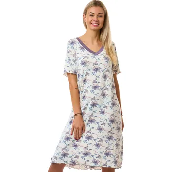 Dámská noční košile Dámská noční košilka jemná 1D1711 fialová 4xl