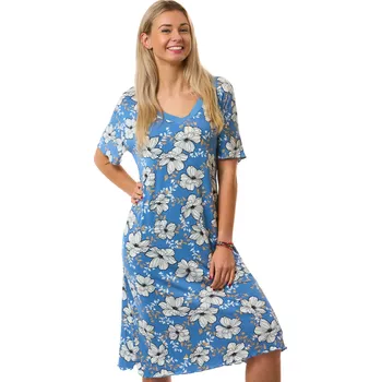 Dámské noční prádlo Dámská noční košilka jemná 1D1709 modrá 5xl