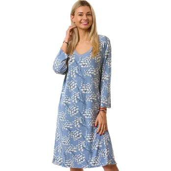 Dámské noční prádlo Dámská noční košile jemná 1D1727 modrá 2xl