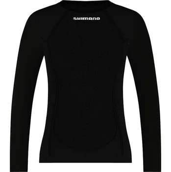 Cyklistické oblečení SHIMANO Cyklistické triko s dlouhým rukávem - VERTEX LONG - černá S-M