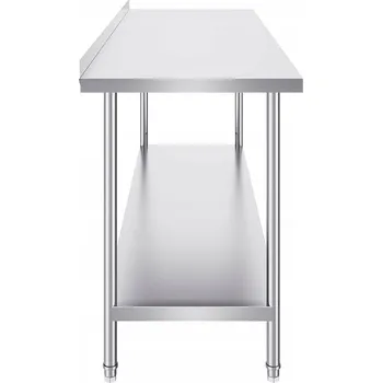 Jídelní stůl Pracovní stůl z nerezové oceli 610x1829x914MM Stříbrný kuchyňský stůl