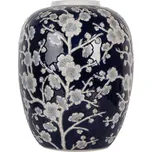 Keramická váza v čínském stylu s tmavě modrou glazurou Dirc II – 24x30 cm