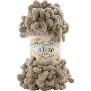 Příze Alize Puffy 990 Šedobéžová (Příze Puffy 990 Šedobéžová)