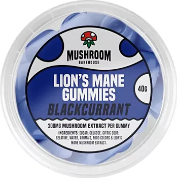 Bonbon Lahodné gummies od společnosti Cannabis Bakehouse s příchutí černého rybízu.