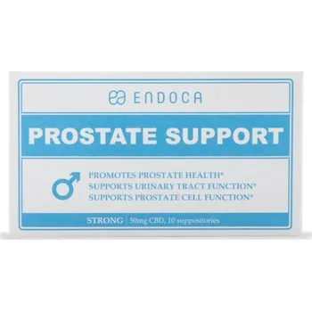CBD CBD čípky na podporu prostaty od společnosti Endoca. Celkem 10 kusů a 500 mg CBD.