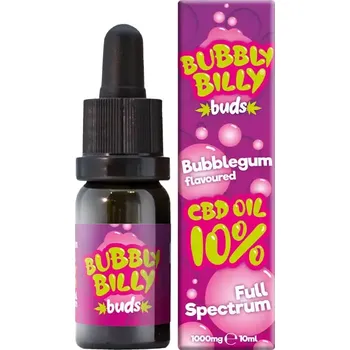 CBD Vyzkoušejte nový CBD olej z nabídky Bubbly Billy Buds s příchutí žvýkačky.