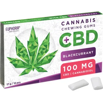 Bonbon Žvýkačky s konopným éterickým olejem a CBD 100 mg s příchutí černého rybízu. BEZ CUKRU, se sladidly. Osvěží Vám dech a eliminují nepříjemný zápach z úst.