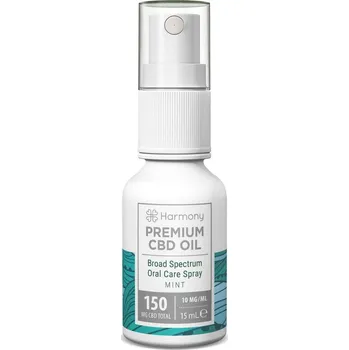 Vonný olej Harmony CBD olej ve spreji 150 mg, 15 ml, Máta