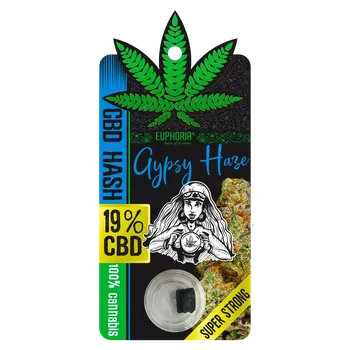 CBD CBD Hash Gypsy Haze s vysokým 19% obsahem plnospektrálního CBD.