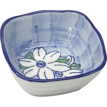 Golden turtle Japonská keramická mistička s modrým květinovým vzorem