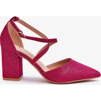 Dámské lodičky Módní třpytivé lodičky na podpatku fuchsiové Galaxy 37