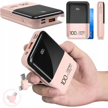 Powerbanka Síla v kapse Powerbanka 10000mAh s LED svítilnou Dva USB porty Tři