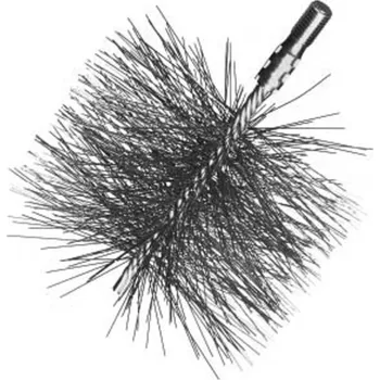 Komínová štětka Libros Kartáč rourový kulatý 120mm M12 zvlněný nerez 0,3mm 80903