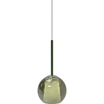 Sikrea Emy, moderní závěsné svítidlo z ručně foukaného zeleného skla, 1xE14, Ø14cm