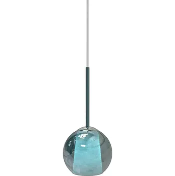 Sikrea Emy, moderní závěsné svítidlo z ručně foukaného petrolejového skla, 1xG9, Ø10cm