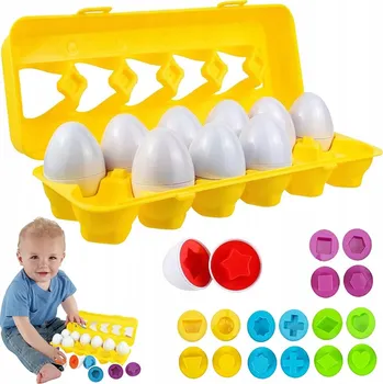 Puzzle BAREVNÁ VEJCE PUZZLE ROZVOJ MOTORIKY HRAČKA VZDĚLÁVACÍ PRO MALÉ DĚTI