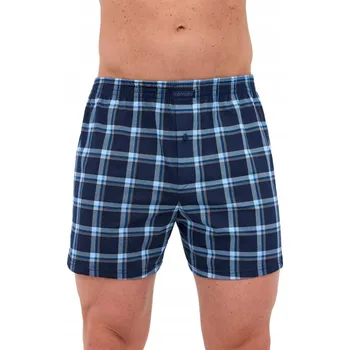 Pánské boxerky Cornette Comfort 002/322 vel. XXL (52) Kostkované Volné Tmavě Modré