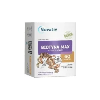 Doplněk stravy Novativ Biotin Max se zinkem a křemíkem, 75 tablet