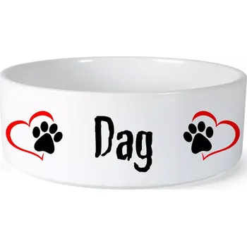 Miska pro psa Miska pro psa se jménem Dag (Keramická miska na krmivo pro psy)