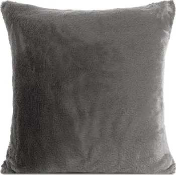 Povlak na dekorativní polštářek Kožešinový dekorační povlak na polštář NINA v ocelově šedé barvě 45 x 45 cm