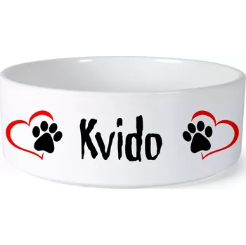 Miska pro psa Miska pro psa se jménem Kvido (Keramická miska na krmivo pro psy)