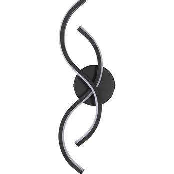 Nástěnné svítidlo ČERNÉ LED SVÍTIDLO NA ZEĎ 20W TEPLÉ SVĚTLO ELEGANTNÍ DESIGN DO OBÝVACÍHO POKOJE