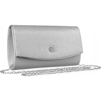 Rovicky kabelka psaníčko, syntetický stříbrný materiál