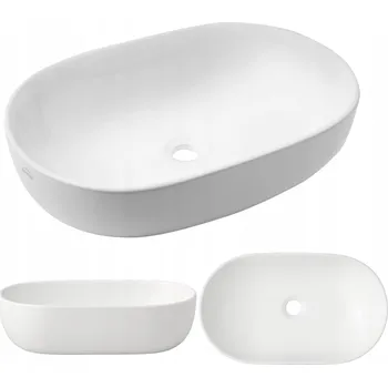 Umyvadlo na desku Korfu bílé keramické Invena