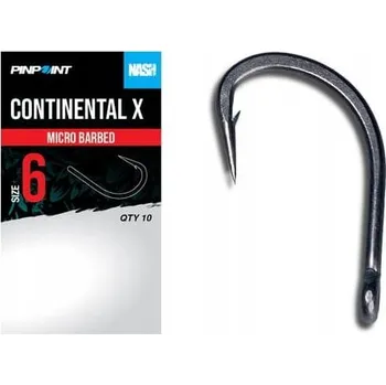 Rybářský háček Háčky s protihrotem Nash Continental x 10 ks