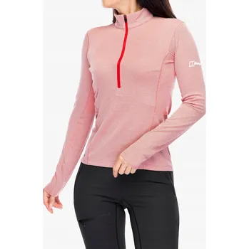Dámská mikina Dámská Mikina Berghaus MTN Guide LS HZ - tmavě červená/goji bobule 10 (S)