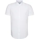 Seidensticker Košile Shirt Slim SSL, krátký rukáv COT786521c45xg-mid blue 38 Modrá středně