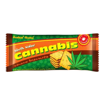 Sušenky s konopím, polomáčení v tmavé polevě, 70g