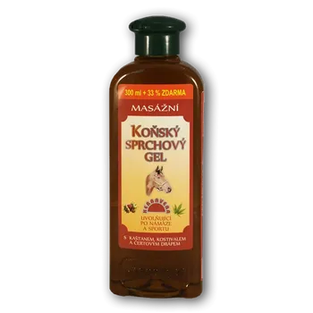 Sprchový gel Koňský sprchový gel s kaštanem, kostivalem, čertovým drápem a konopím pro komplexní ošetření celého těla.