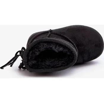 Dívčí sněhule Dětské zateplené sněhule s třásněmi, černá Mikyla 21