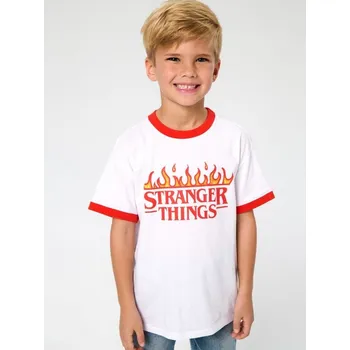 Chlapecké tričko Sinsay - Tričko s potiskem Stranger Things - bílá - 019FC-00X - 019FC-00X-122