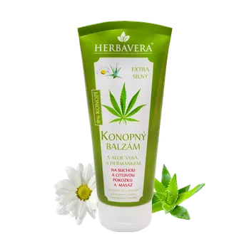 Tělový balzám Konopný balzám s aloe vera a heřmánkem má výborný účinek na pokožku.